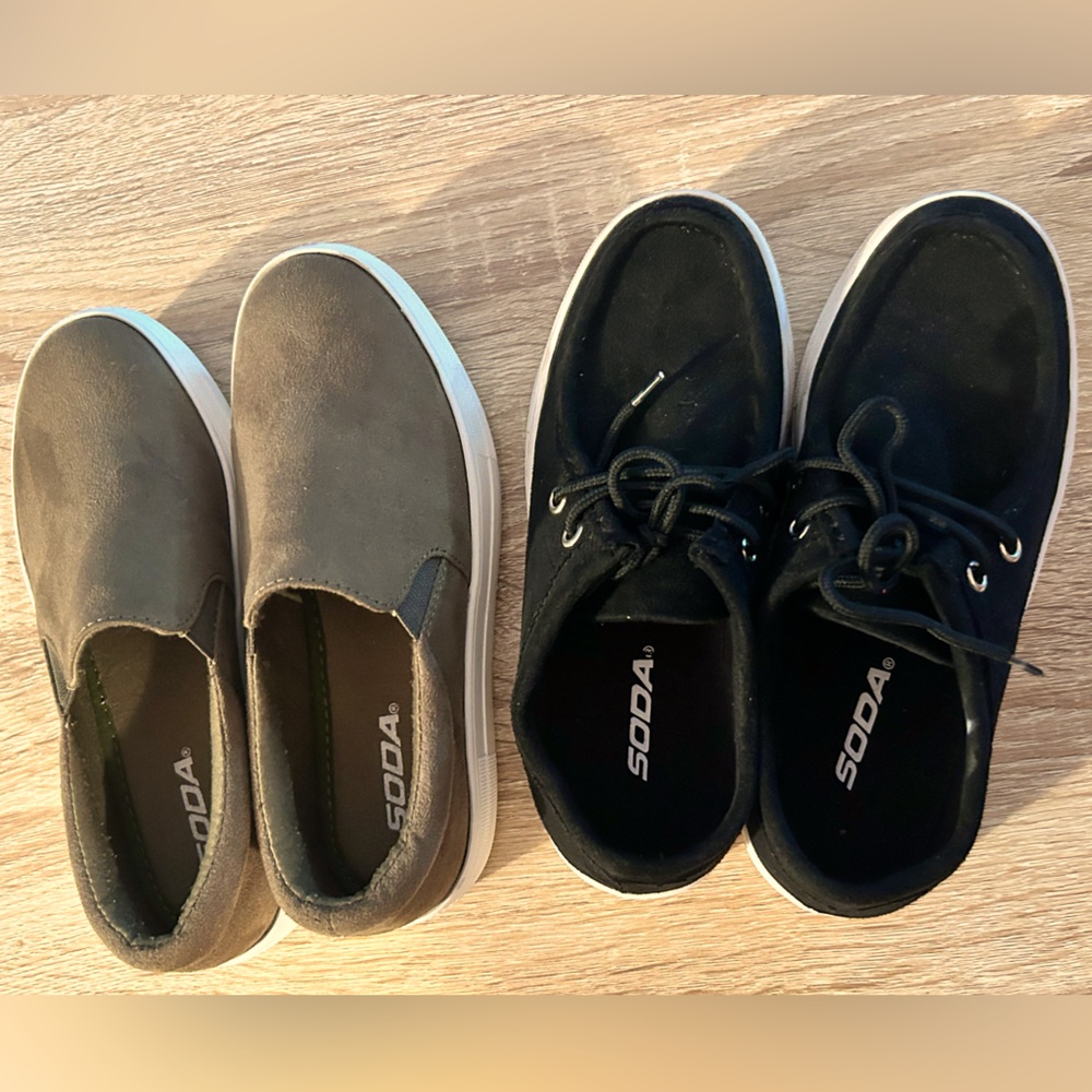 SODA Size 6 Slip-on Suede Shoes 👟 Bundle